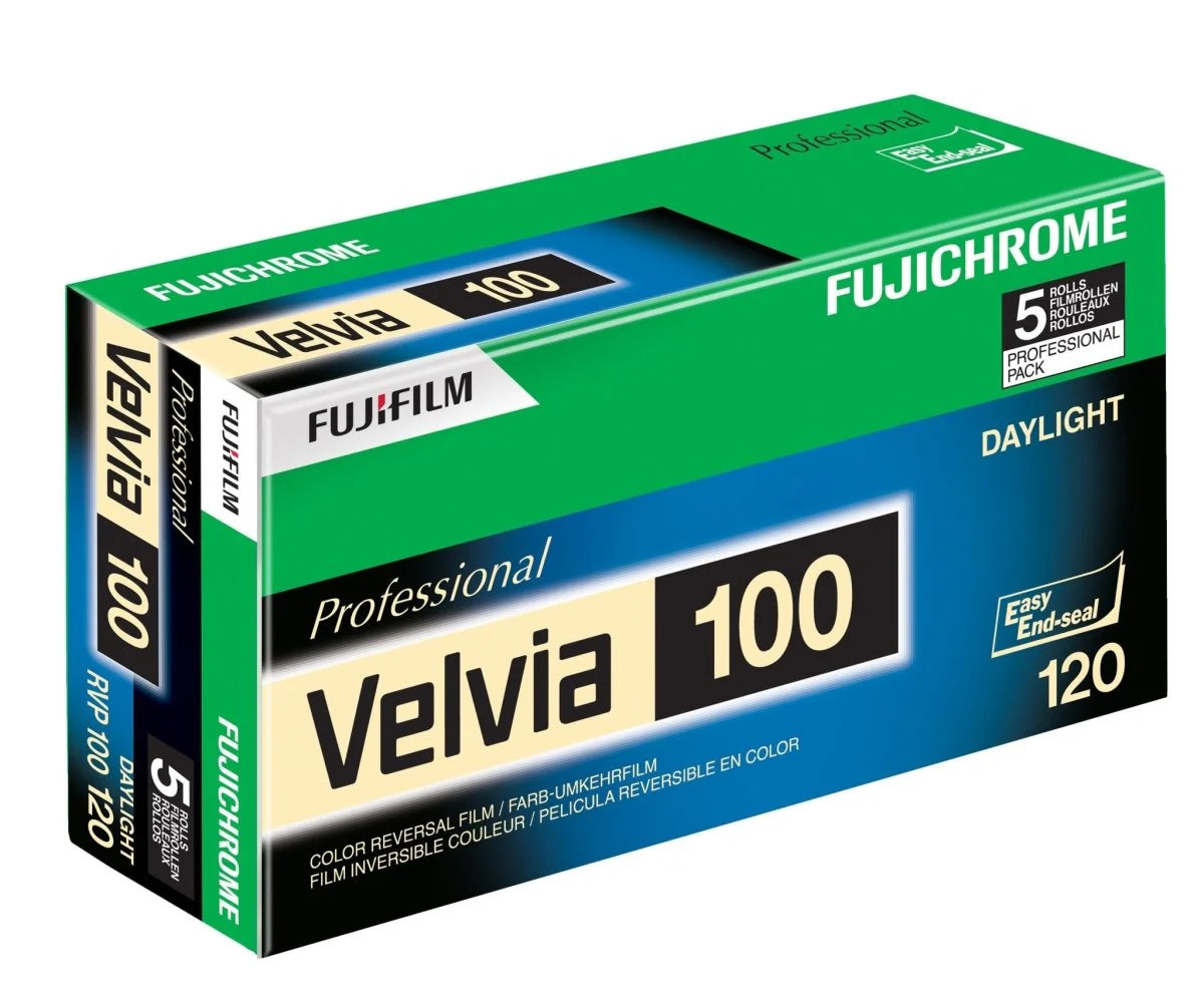 Fujifilm Fujichrome Velvia 100 - 120 Color Reversal Film (5 Rolls)