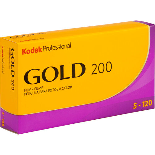 Kodak Professional Gold 200 - 120 Color Negative Film (5 Rolls)