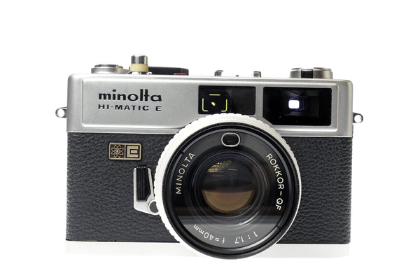 Minolta Hi-Matic E Rangefinder 35mm Film Camera with ROKKOR-QF 40mm f/1.7 Lens