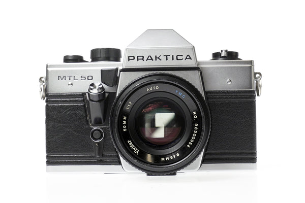 Praktica MTL 50 35mm Film Camera w/ Vivitar 50mm f1.7 Lens