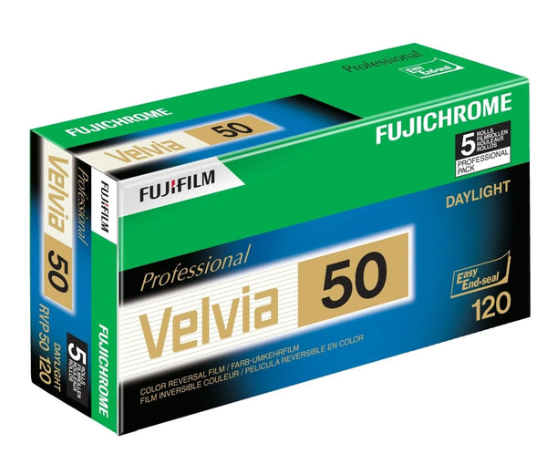 Fujifilm Fujichrome Velvia RVP 50 - 120 Color Reversal Film (5 Rolls)